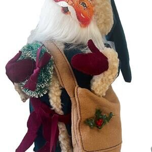 Annalee 12” Old World Saint Nicholas Santa in Green Doll 1995 Retro